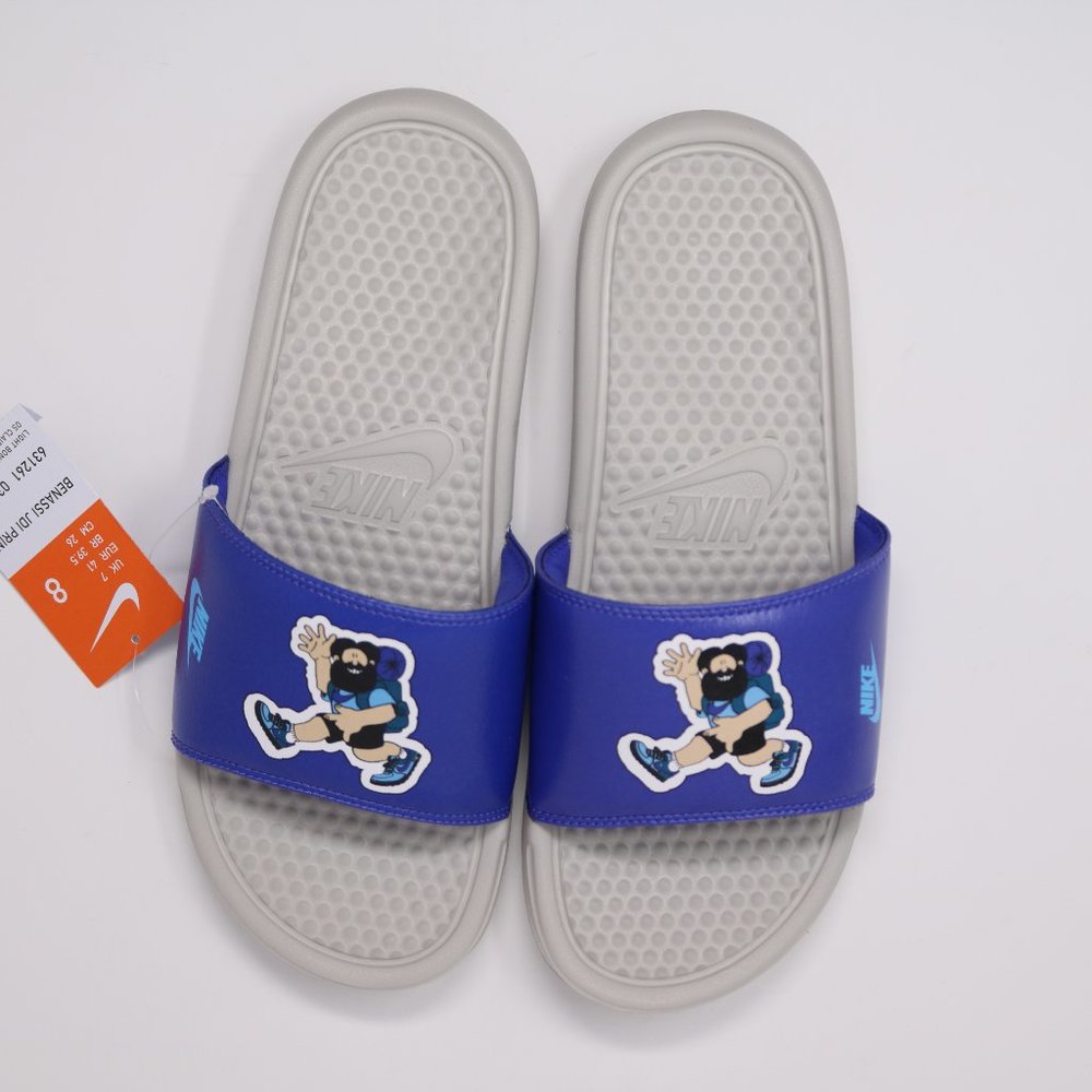 Nike Benassi JDI Print ACG Slides Obsidian Hiker